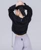 Odd Dot String Crop Long Sleeve W_Black