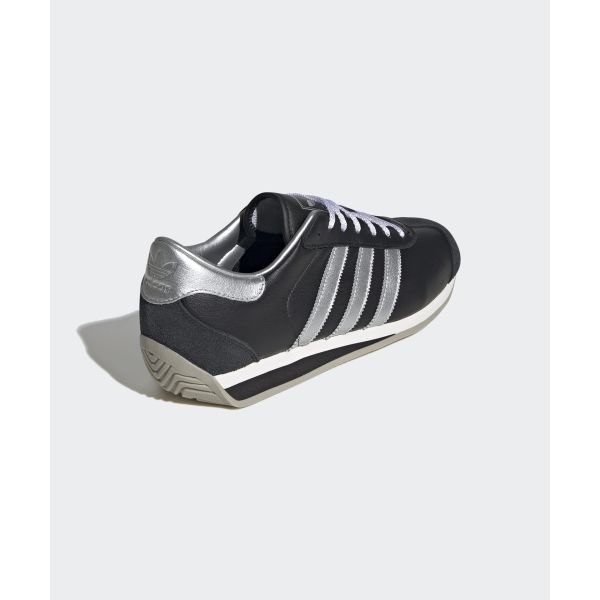 Adidas Originals Country 2 Comfortable Non-Slip Durable Low-Top Running Shoes Unisex Sneakers Black Silver JH5601