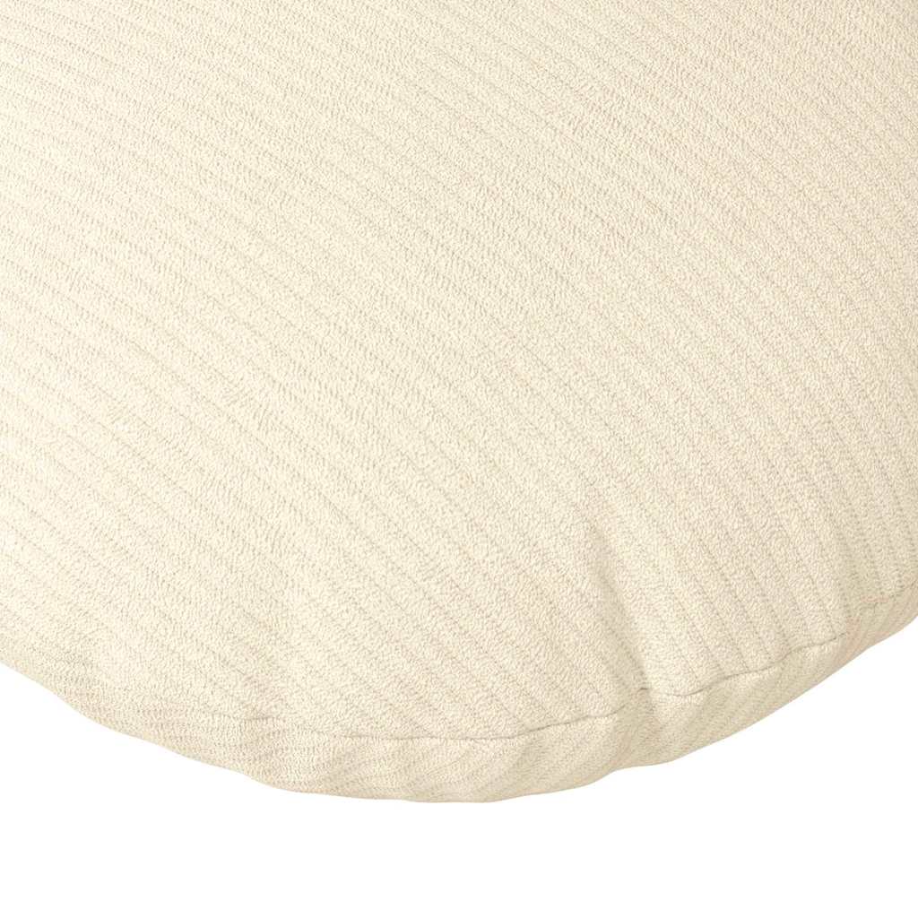 Seat Cushion 2 pcs Cream Ø30 x 13 cm Cord Fabric