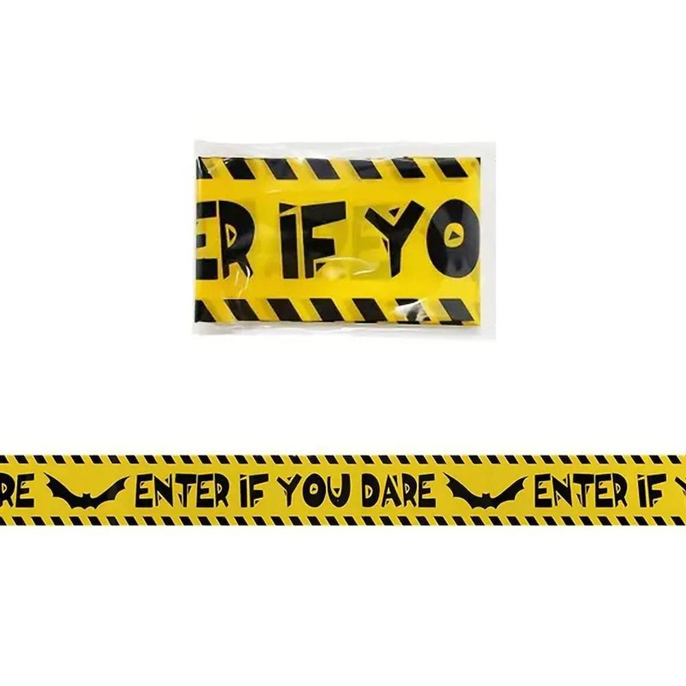 Halloween Fright Tape Bundle - Warning - Enter If You Dare - Haunted Keep Out, Halloween Decoration Caution Tape for Haunted Hou