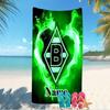 Personalisierbare Strandtücher mit Designs im Thema Borussia Mönchengladbach. Geeignet für den Strand, Yoga, Sport;ideal als Strandzubehör
