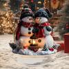 2D Christmas Snowman Decoration,Tabletop Figure Ornament Gift,2D Artwork,Decorative Piece for Home