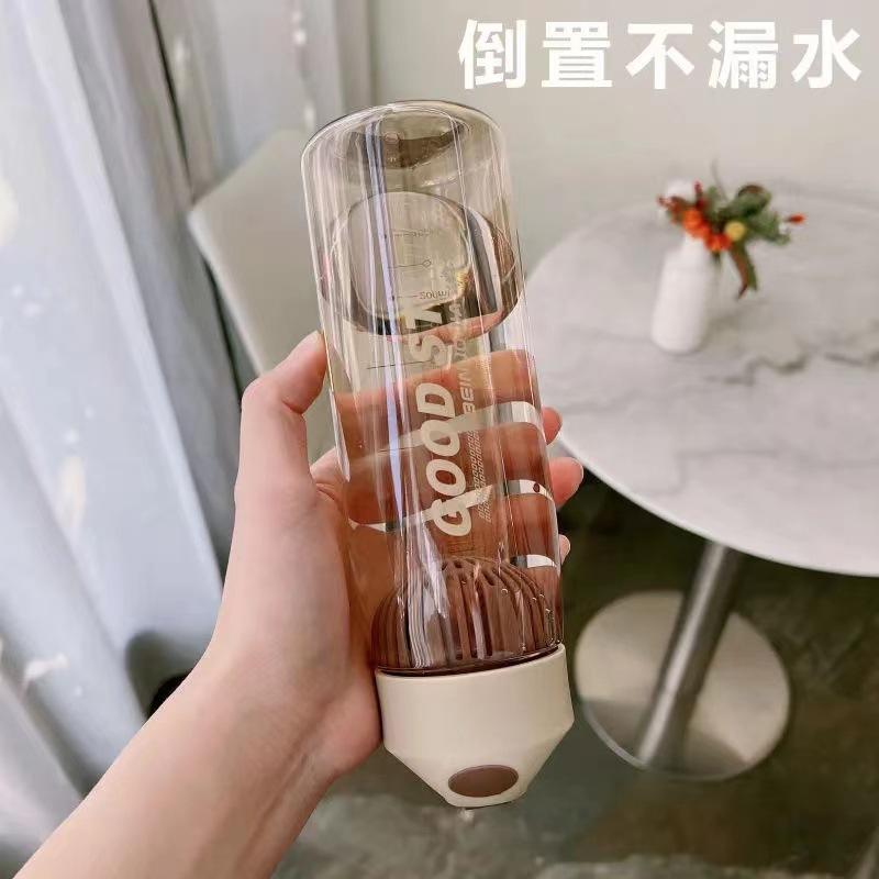 New Large Capacity Water Bottle with Filter, High-Design Outdoor Portable Cup with Rope, Creative Sports Plastic Jug