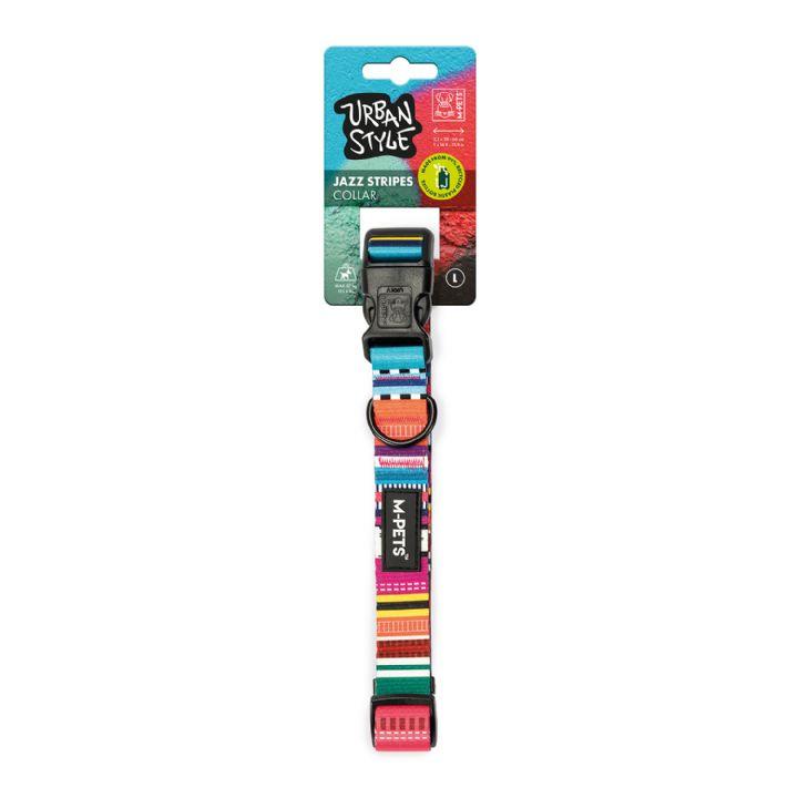 

Urban Style Jazz Stripes Collar L - 2.5x38-66cm