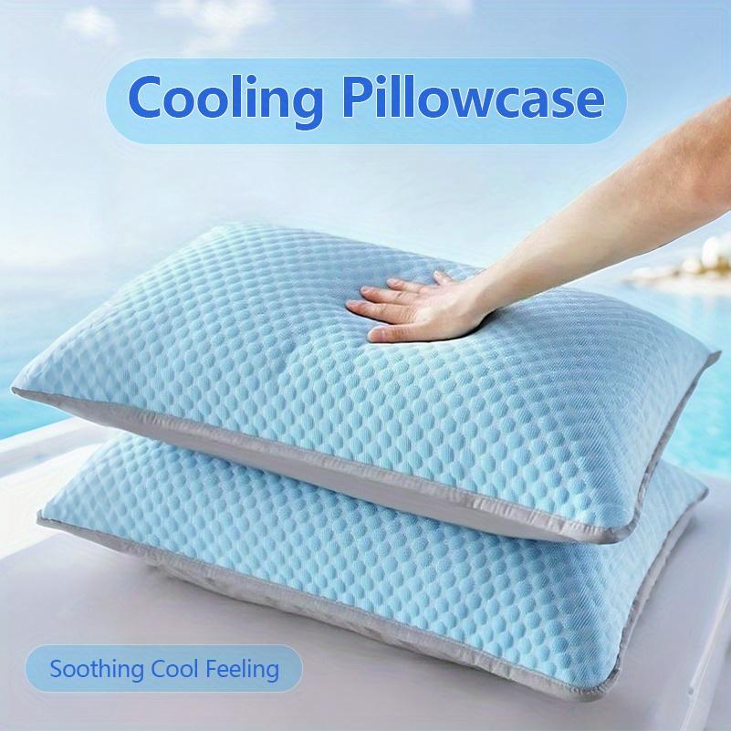 Ice Fiber Pillowcase | Quick-drying, Breathable, Cool Feel - Perfect for Hot Sleepers, Compatible with Standard Pillows - Ideal for Summer