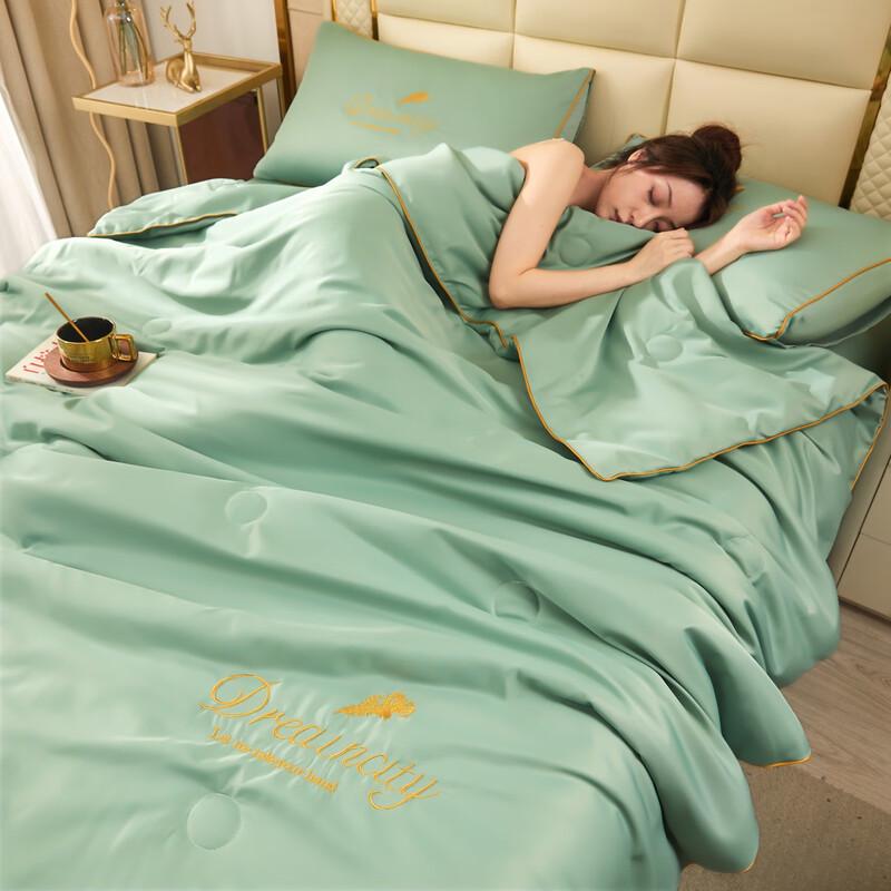

Luxury Embroidered Ice Silk Summer Cooling Quilt