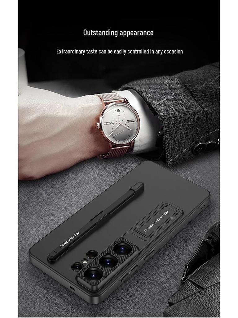 Samsung S26 Ultra Drop-Proof Case with Pen Slot & Stylus Tip, Silicone & Hard Shell