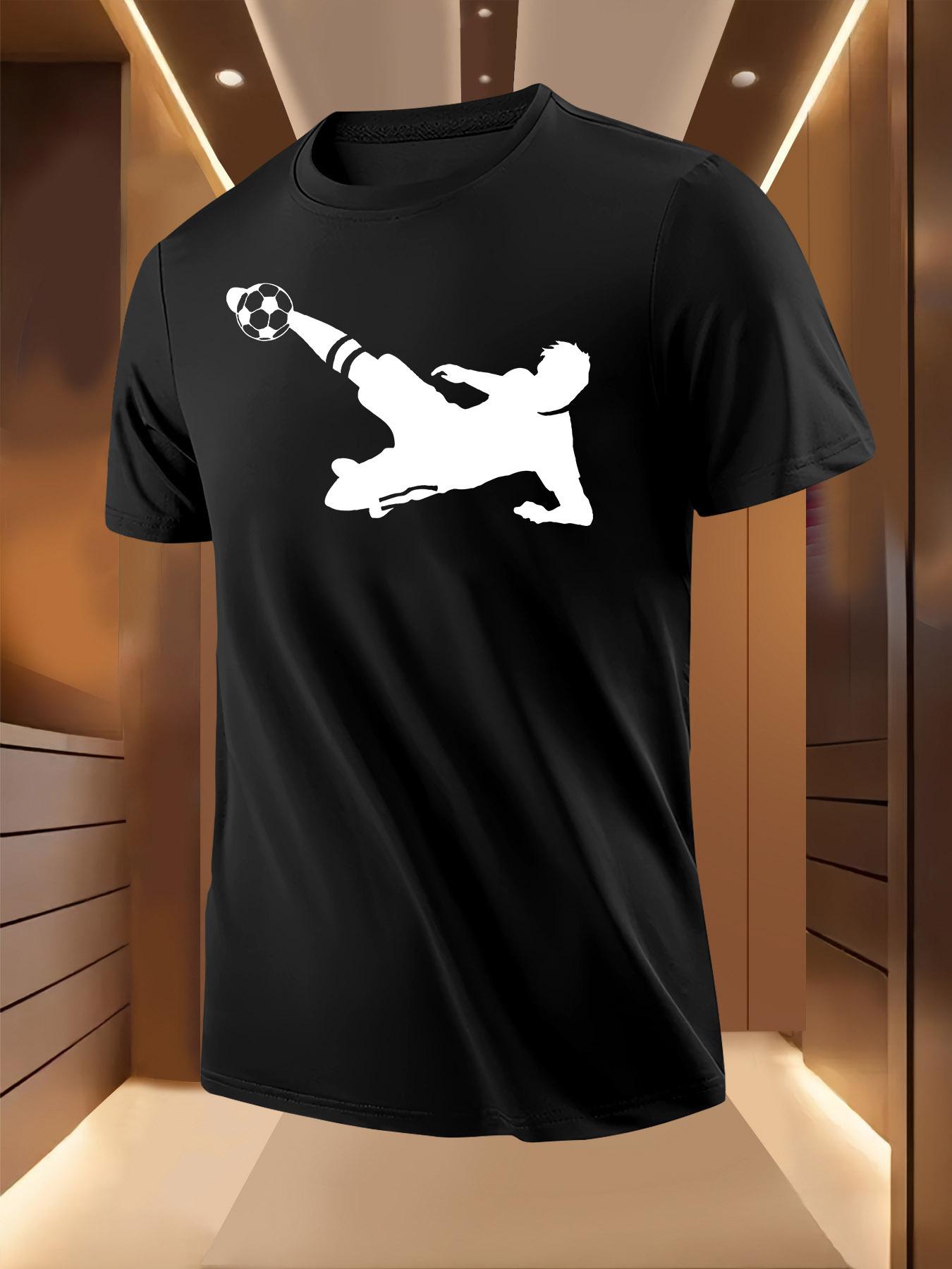 Football Silhouette Print Tshirt XL