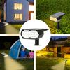 1/2 Stück Solarstrahler Außen 2-in-1 Wasserdicht 19 LED-Lampen Einstellbare Landschaft Weiß