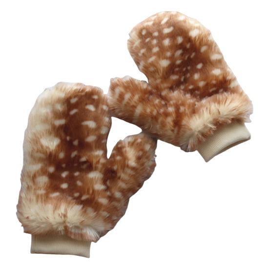 Warm Gloves Deer Pattern Thickened Plush Gloves Collar Leg Cuffs Christmas Themed Adjustable Straps Winter Headgear