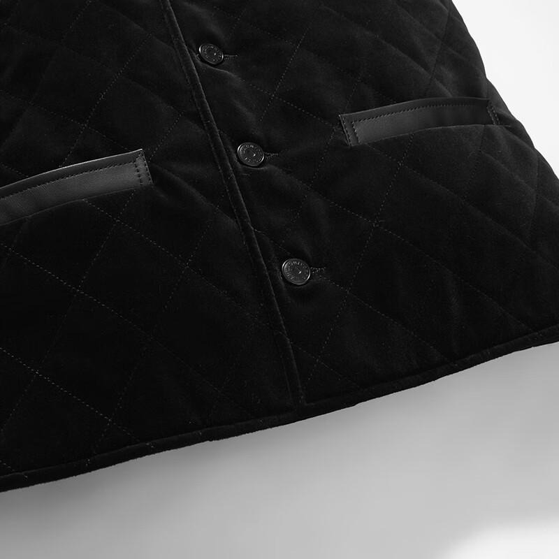 KAISER Men's Premium Mink Fur Lined Vest for Overcoats