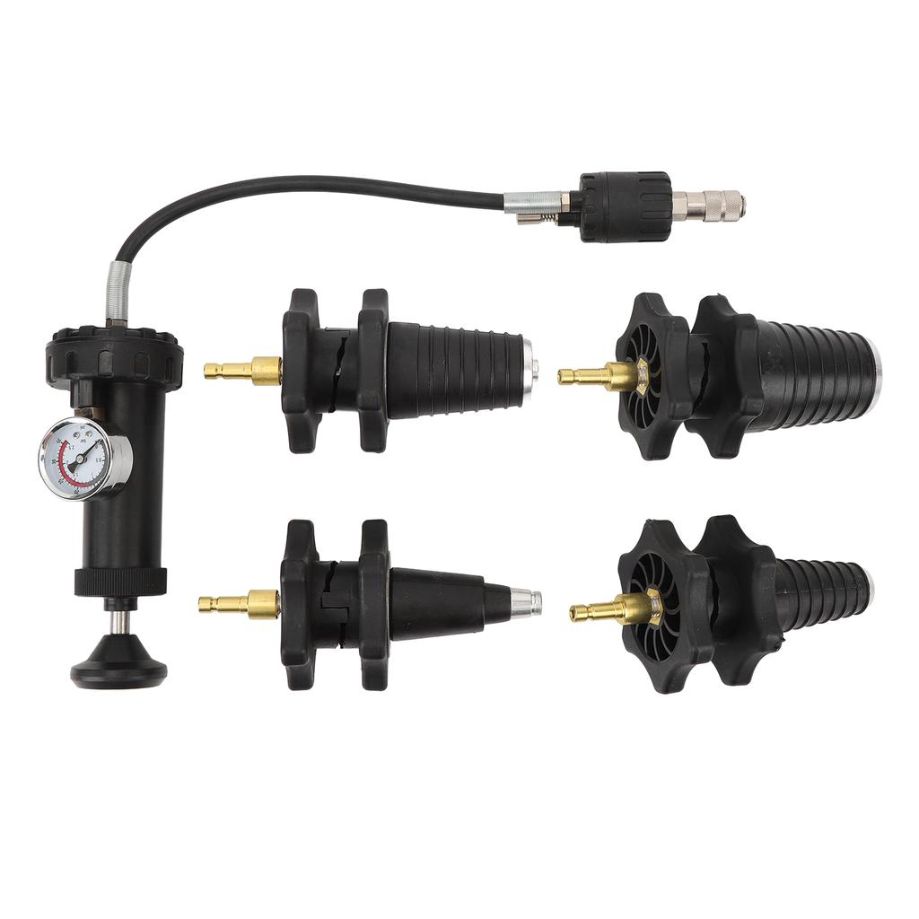 5PCS Cooling System Pressure Test Kit with Gauge Efficient High Accuracy Universal Fit for Automotive