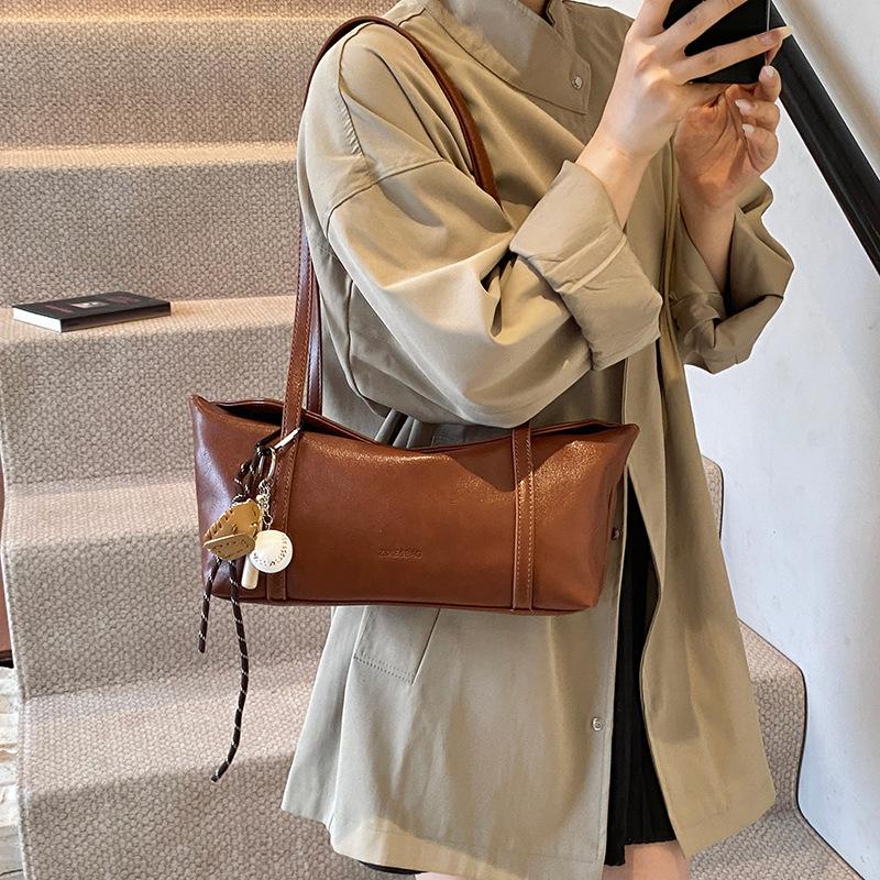 Bags Women'S Trendy Retro Portable Commuter Bags Simple Large-Capacity Shoulder Bags Underarm Bags