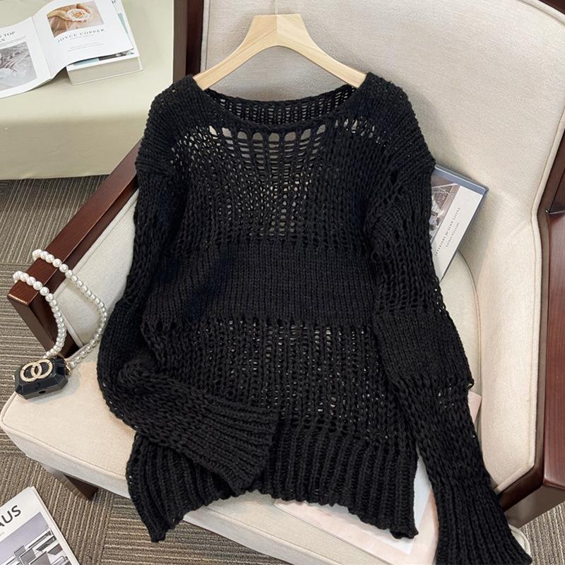 Spring Korean Style Loose Pullover Knit Sweater for Women