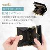 Clelia Bifold Wallet with Clasp Compact Vertical Card Luce Series Women's Closure, Enamel, Design, Pockets, [CL-15711] (Cappuccino)