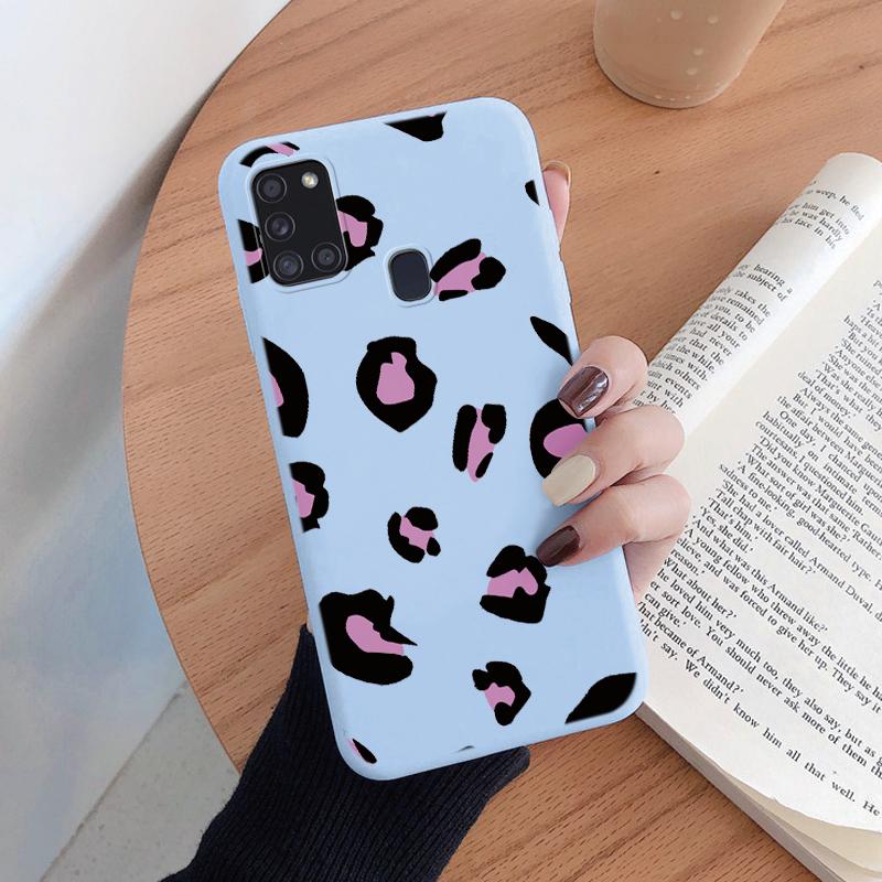 For Samsung Galaxy A21S A50 A51 A52 A32 A31 Phone Case Fashion Leopard Print Pattern Soft Silicone Fundas Protective Cover Shell