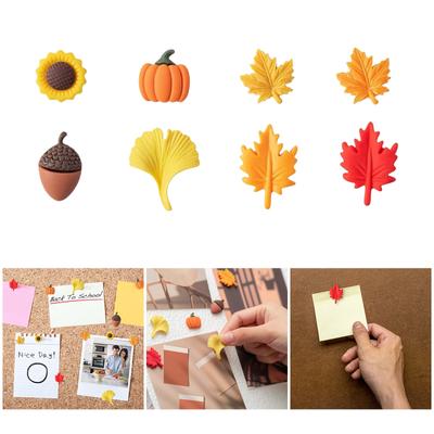 40Pcs Maple Leaf Flower Push Pins Decorative Thumbtacks Cork Notice Board Thumb Tacks for Cork Board Bulletin Board
