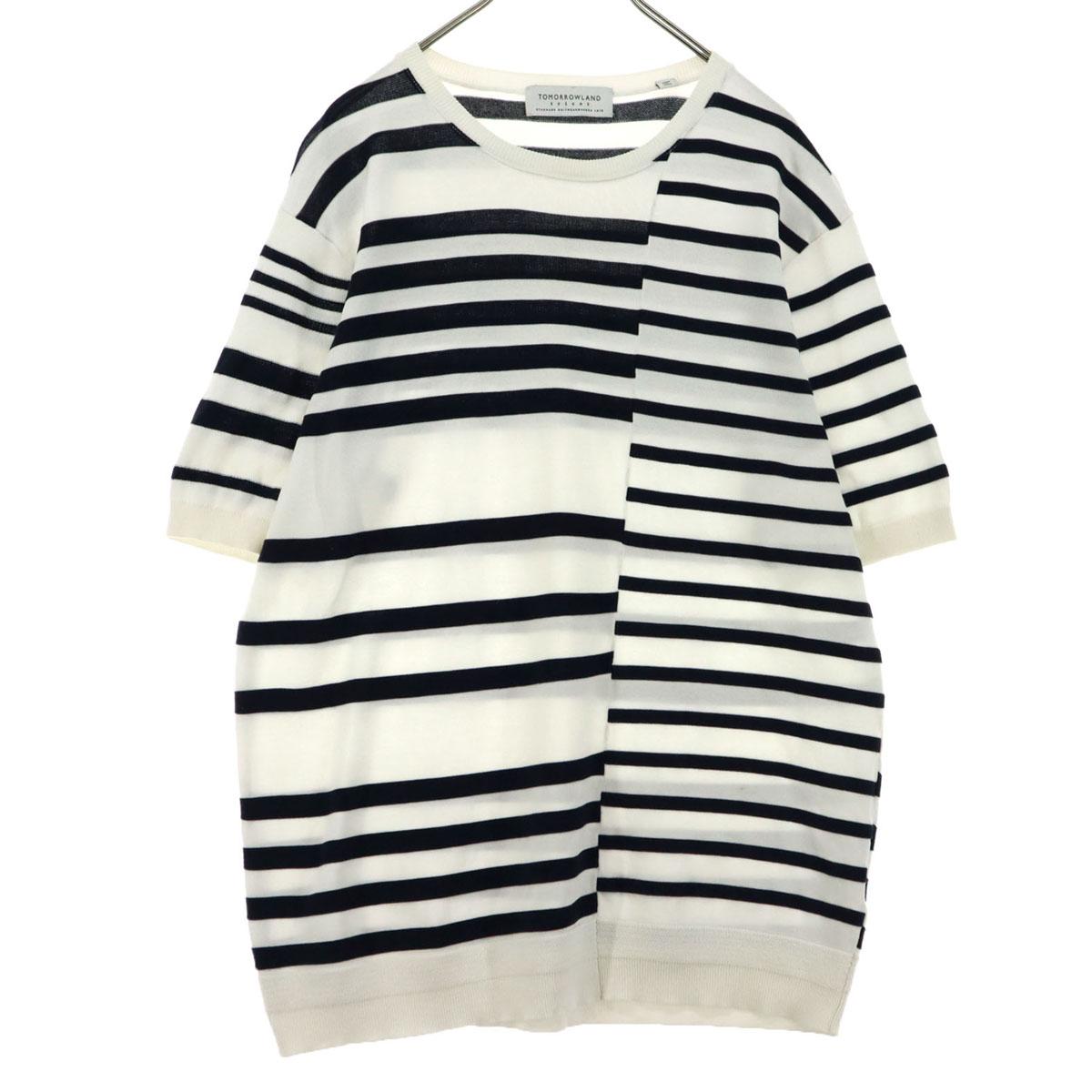 

Beauty products TOMORROWLAND border Short sleeve crew neck summer knit S Women Used