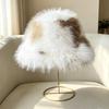 Neck Protection Fisherman Hat Thickened Cross Scarf Comfortable Faux Fur Hat Scarf  Winter