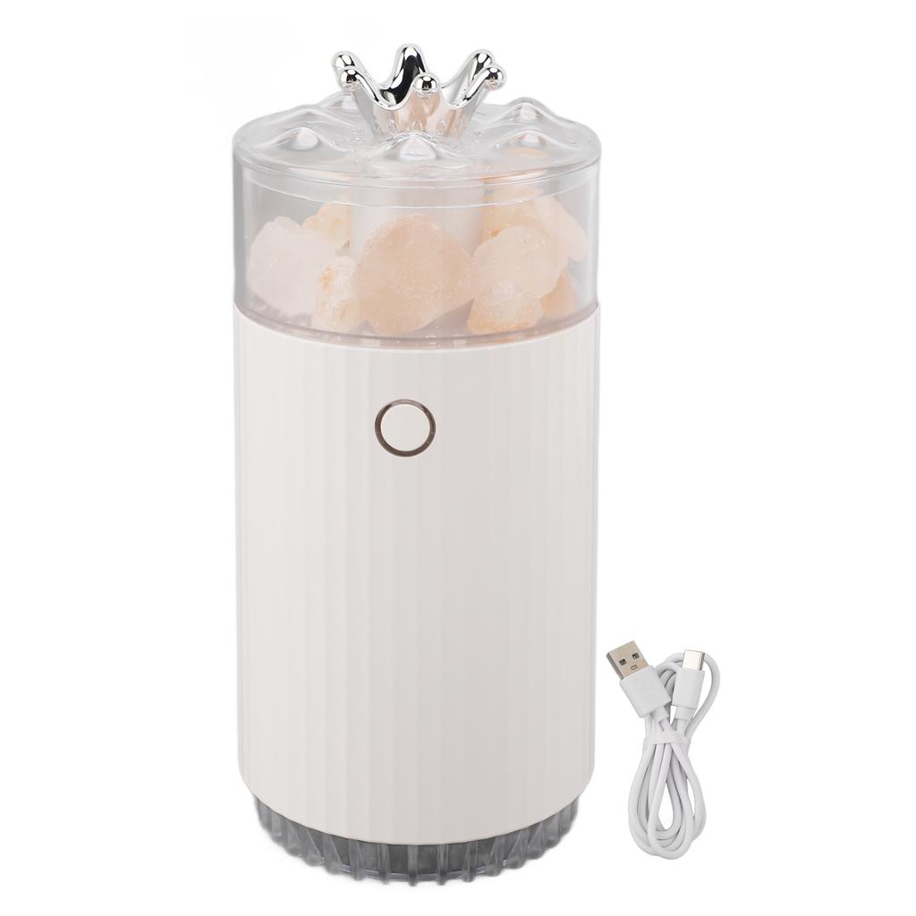 Mini Humidifier 240ml with Sea Salt Aroma USB Rechargeable Ultrasound Colorful Lighting Desktop