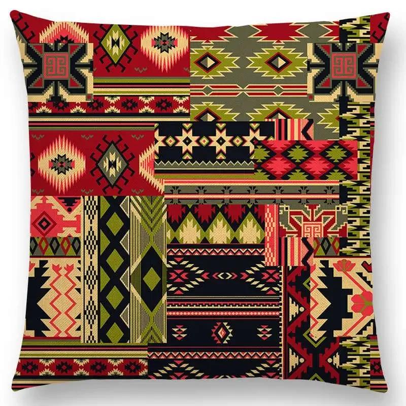 Newest Bohemia Cushion Cover Vintage Pattern Ethnic Striped Navajo Arrow Sofa Throw Pillow Case