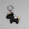 Instant Wealth Leather Keychain with Cartoon Pony Pendant for Couples – Trendy Bag and Car Accessory