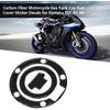 Carbon Fiber Motorcycle Gas Tank Cap Pad Cover Sticker Decals Black Motorcycle Gas Cap Replacement for YZF R1 R6 FZ1 FZ6 FZ1000 FJR1300