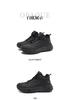 Red Dragonfly Men's High-Top Black Sneakers with Thick Sole and Cozy Velvet Lining for Autumn Winter