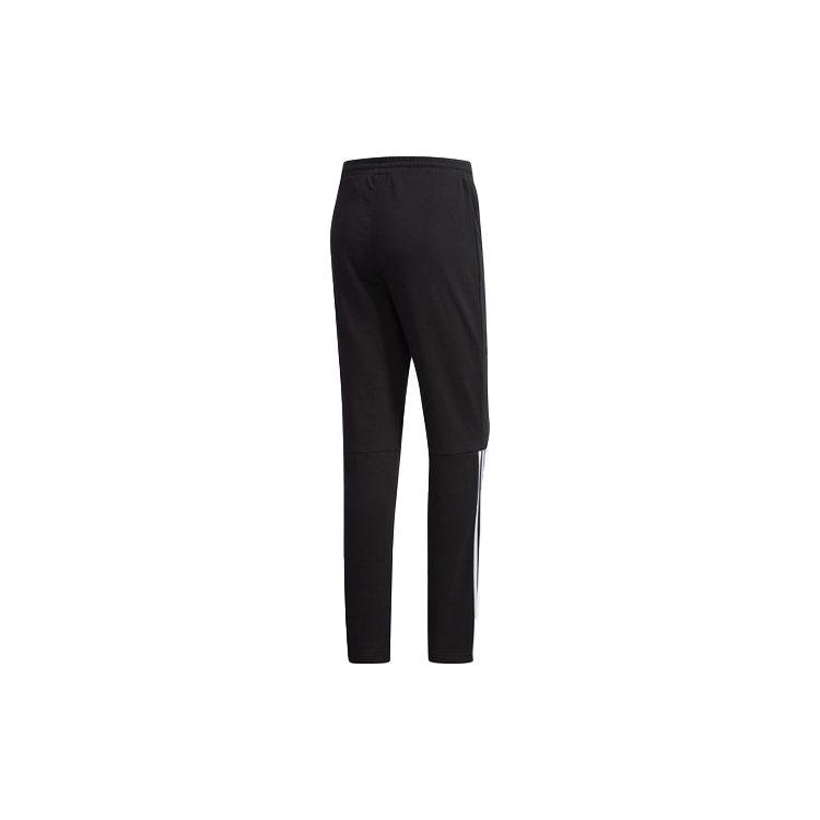 Adidas Knitted Sweatpants Men's Black Moderate Straight Fit Pants DW4613