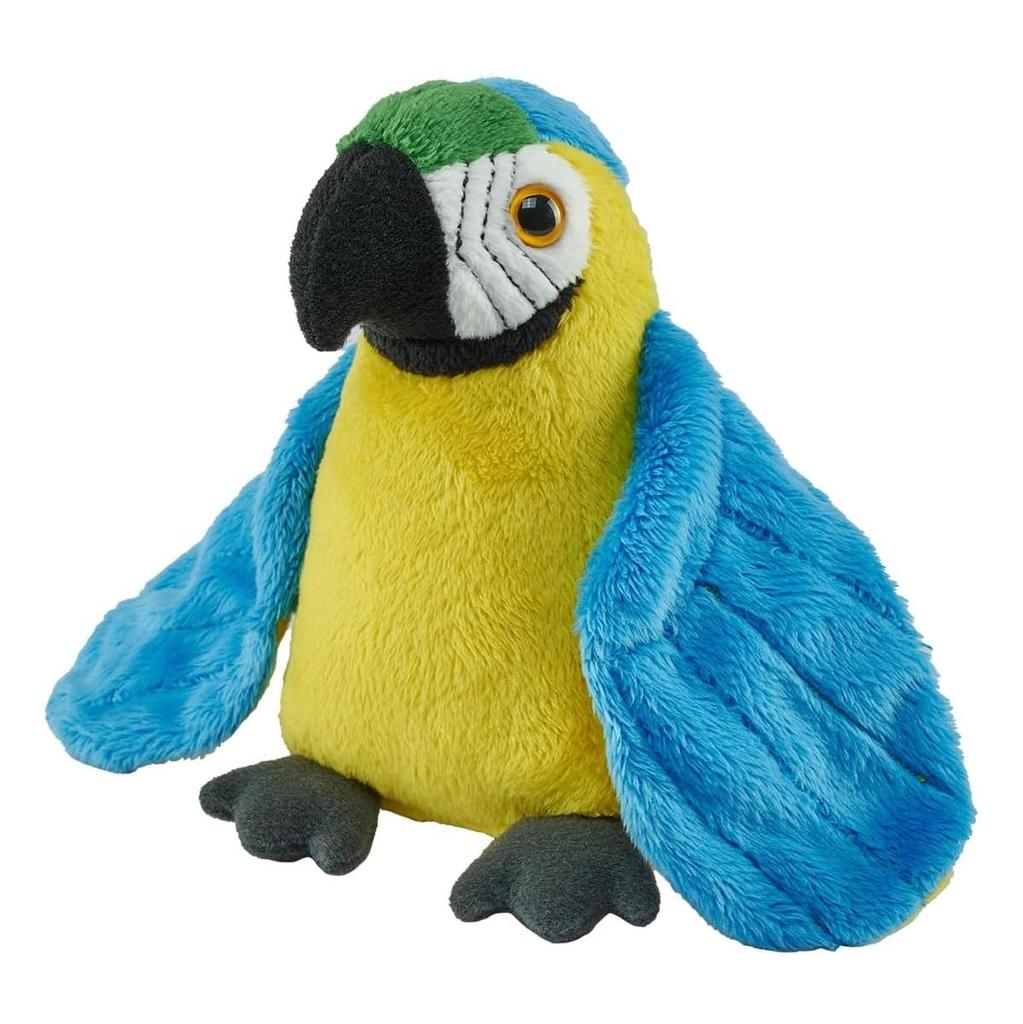 Wild Republic Pocketkins Eco Blue Macaw Plush Toy Fluffy Bird Recycled Materials W16 x D13 x H13cm 27762