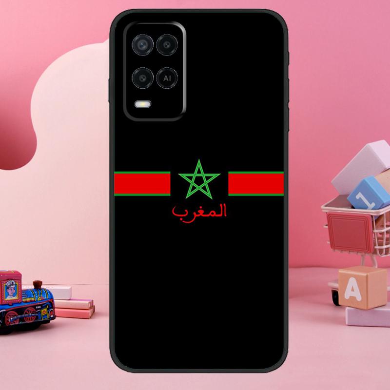 Marokko Flagge Marokkanische Hülle Für OPPO A74 A54 A94 A15 A16 A17 A57 A77 A57s A52 A72 A91 A93 A96 A5 A9 A31 A53 Hülle