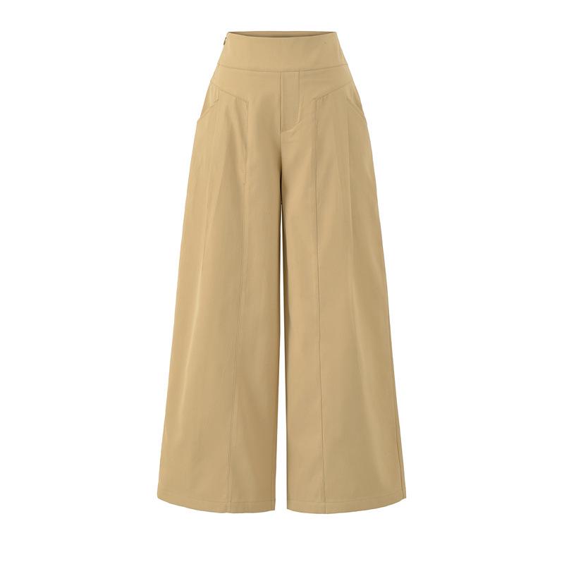 

Women s Wide-Leg Casual Khaki Pants, Korean Style, Spring and Autumn, Floor-Length, Loose Fit Medium хаки