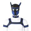 XL Large Size Puppy Cosplay Neoprene Fetish Hood Mask Kit with Chest Strap Collar Armband Sex Costumes for Bdsm Slave Role