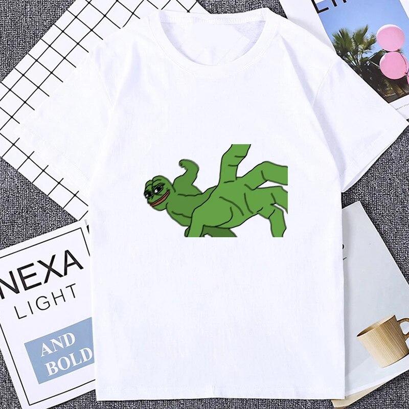 Pepe Sad Frog Emote Graphic Printed Unisex T Shirt Streetwear Hipster Harajuku Style Women Tshirt Loose Casual Fashion Soft Unisex Tee