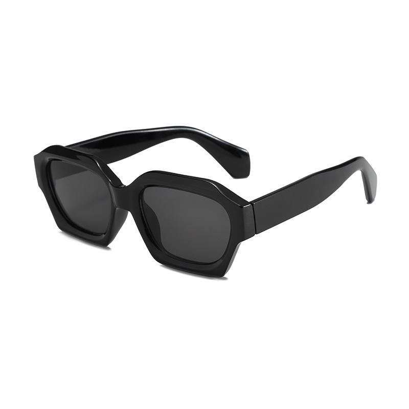 Unisex Europäische/Amerikanische Retro Polygon Sonnenbrille: Trendige, dicke Fassung für Sonnenschutz & Autofahren