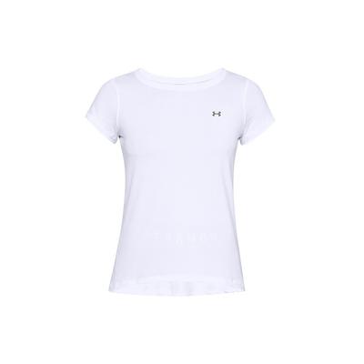 Logo Print Rundhals Sport T-Shirt Damen Oberteile Weiß 1328964-100