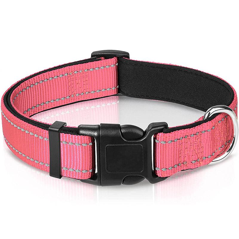 

Reflective Safety Adjustable Cute Puppy Pet Dog Collar Soft Padded Breathable Nylon Collar Necklace for Small Medium Large Dog S