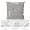 Abstract Art Line Pillow Case Short Plush Double-Sided Print Square Throw Pillow Covers Sofa Home Cushion Decor