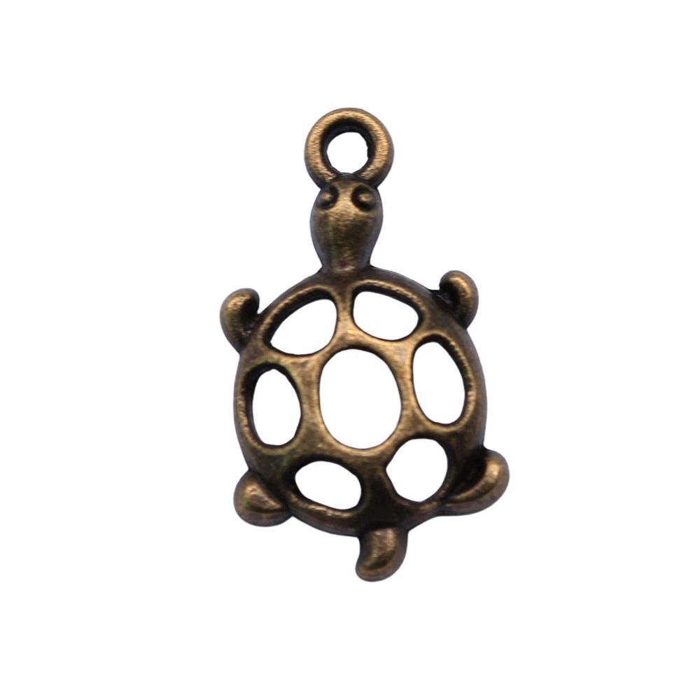 Turtle Charms Antique Bronze Silver Pendants For Animal Themed Jewelry Making