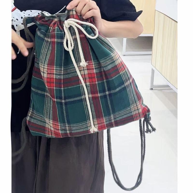 Двухлямочный рюкзак, Вместительный городской рюкзак, Непринужденный ретро рюкзак-мешок на завязках разноцветный