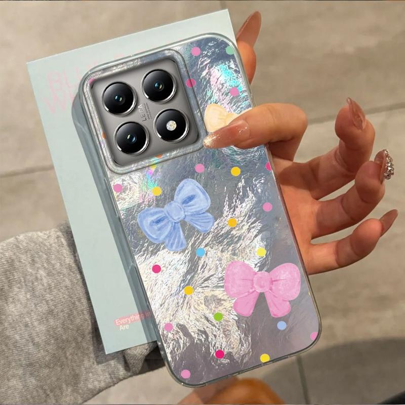 Cute Colorful Bow Heart Girls Women Phone Case For Xiaomi 14T 13T Pro 14Tpro 13Tpro 11 Lite 5G NE Shockproof Bumper Fundas Cover