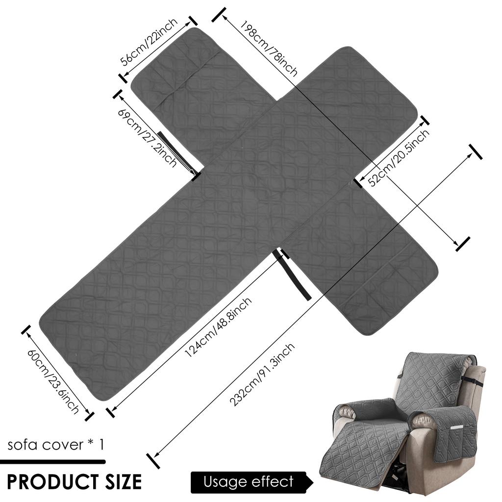 Wasserdichter Relaxsesselbezug Polyester Sofaschutzbezug mit Befestigungsband und Tasche Couchmöbelschutz Heimdekoration