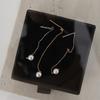 Modernlike 14k Gold-filled Silver Long Pearl Drop Earrings