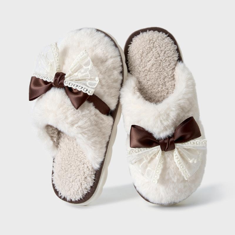 Mao Mao Hausschuhe Herbst und Winter Damen Indoor Zuhause Rutschfest und Warm Halbschlepp Baumwollschuhe 2025 neue Baumwollhausschuhe können draußen getragen werden