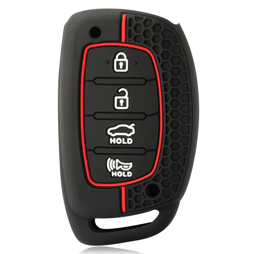 3/4 Buttons Silicone Car Remote Key Case Cover for Hyundai Creta Ix35 Ix45 I10 I30 I40 Tucson Santa Fe Rena Sonata Elantra