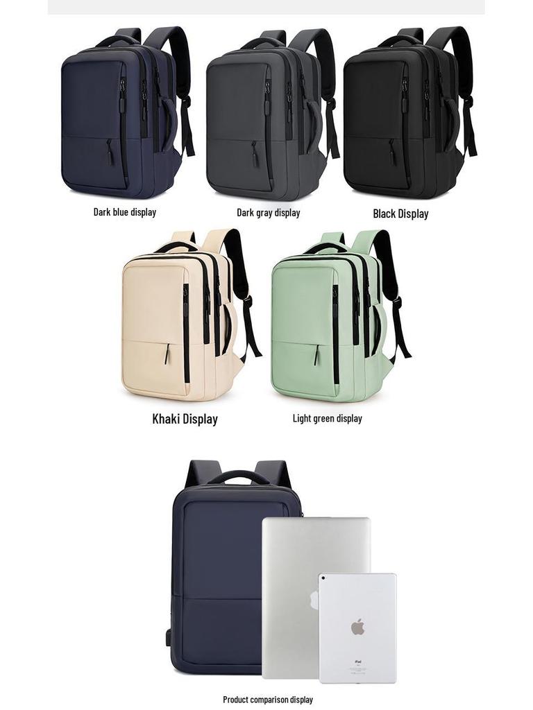Cross-Border Multifunctional Large Capacity Backpack: Stylish Breathable Laptop Bag for Work, Commute, and Travel