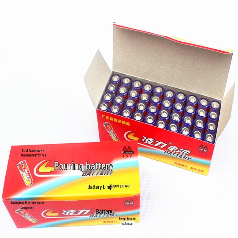 1.5V Super High Power Lingli Carbon Batteries, 40-Pack (Compatible with Toys, Clocks, TV & AC Remotes)