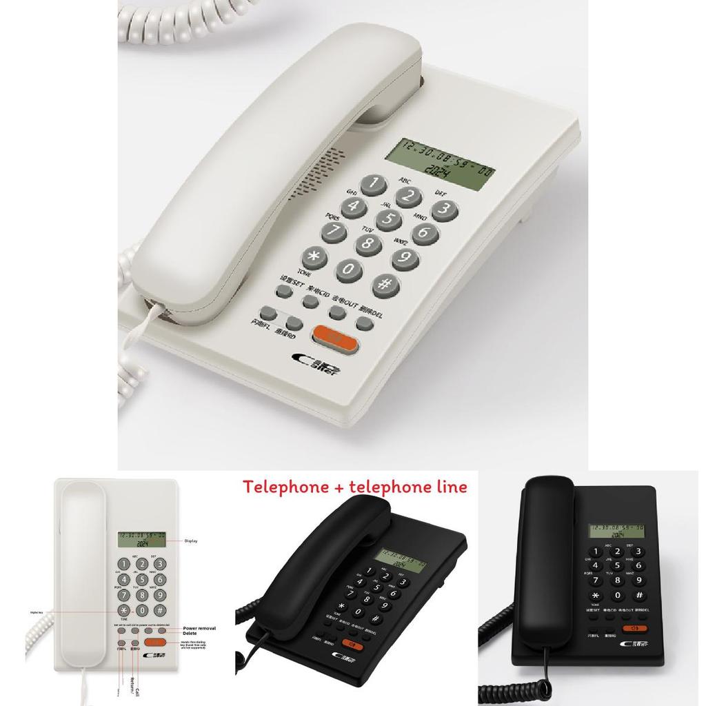 Traditional Corded Landline Phone For Home Office With Call Display And Phonebook Storage