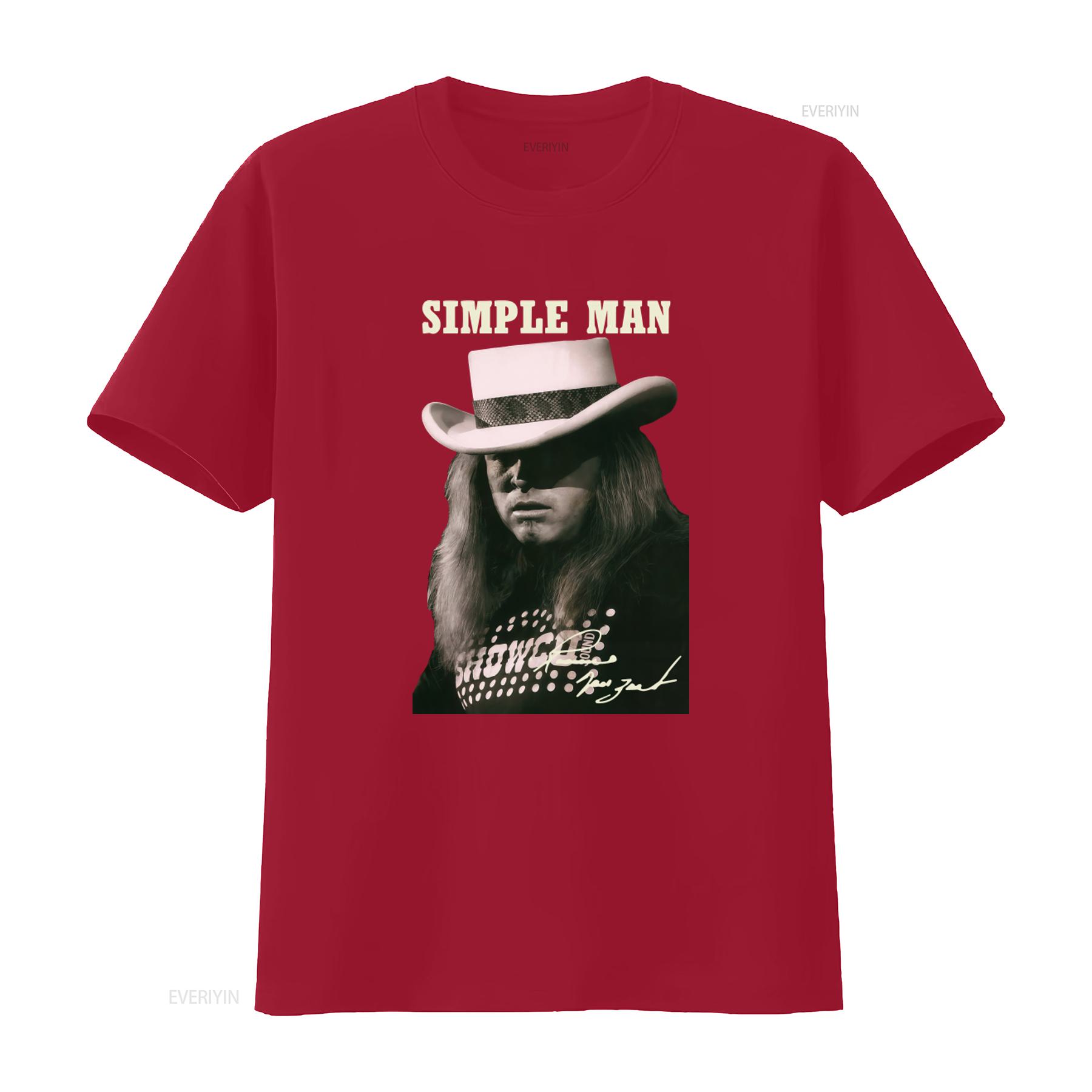 

Ronnie Van Zant Simple Man T Shirt All Sizes S 2345Xl For Rock Fans vintage Washed streetwear Stylish homme Breathable Unisex S