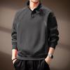 High-End American Retro Heavyweight Half-High Collar Men's Hoodie - Autumn Loose Henley Style